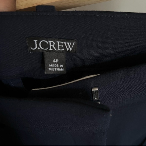 J. Crew Womens Size 4P Natalia pant in four-season stretch Navy Office Career - Picture 4 of 6